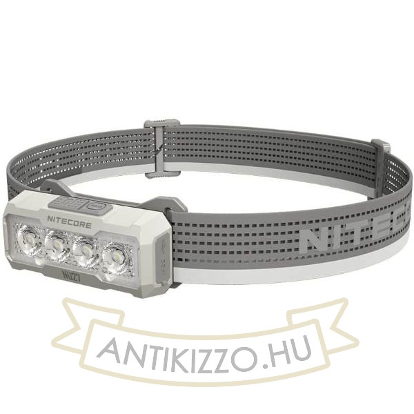Nitecore Fejlámpa NU27 (akkumulátoros - tartozék) 4x UHE LED (600 lumen) Szürke